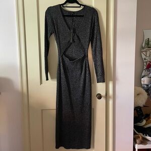 Glittery Cutout Bodycon Dress